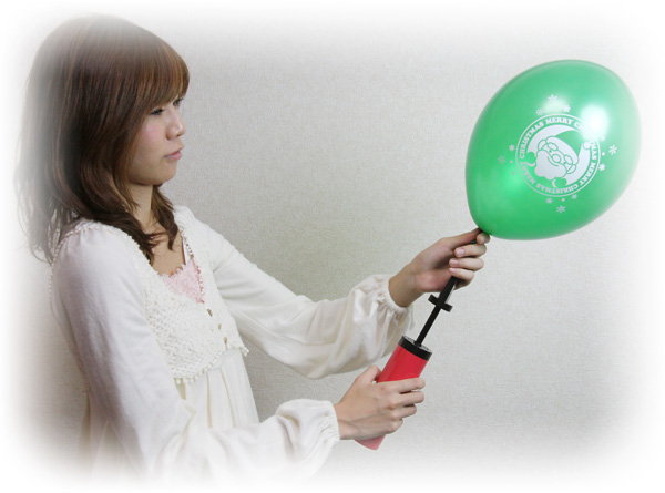 空気注入の様子